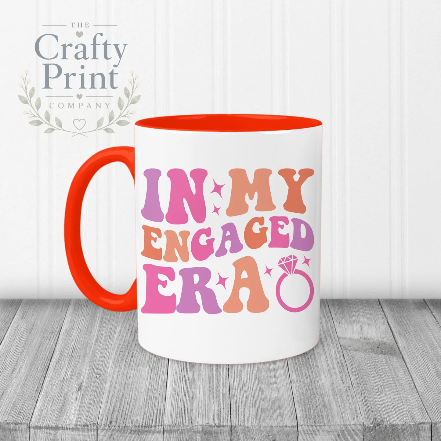 In my Engaged Era Mug - Red Handle & Inner - Mugs