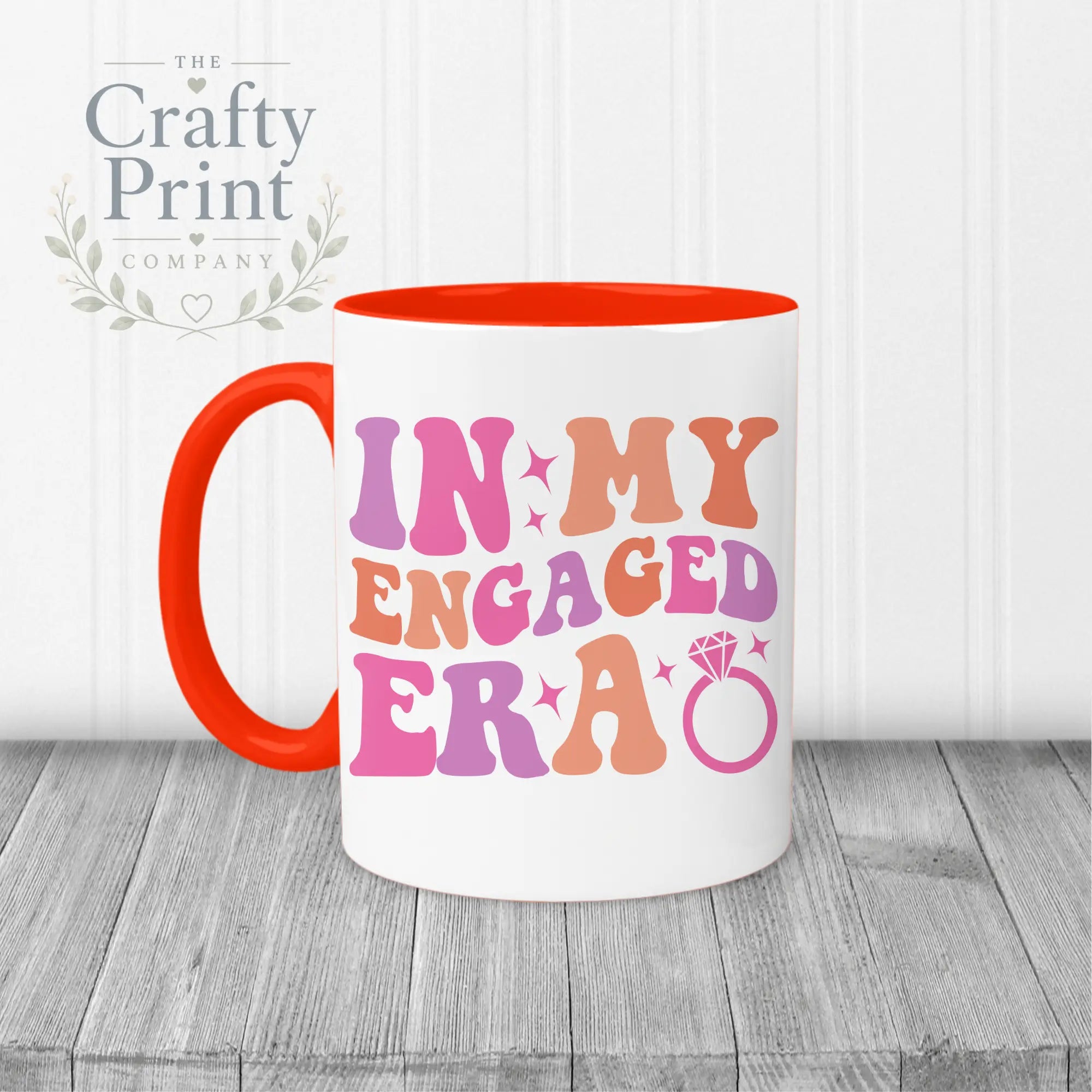 In my Engaged Era Mug - Red Handle & Inner - Mugs