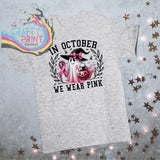 In October we wear Pink Ghost T-shirt - Grey - Shirts & Tops