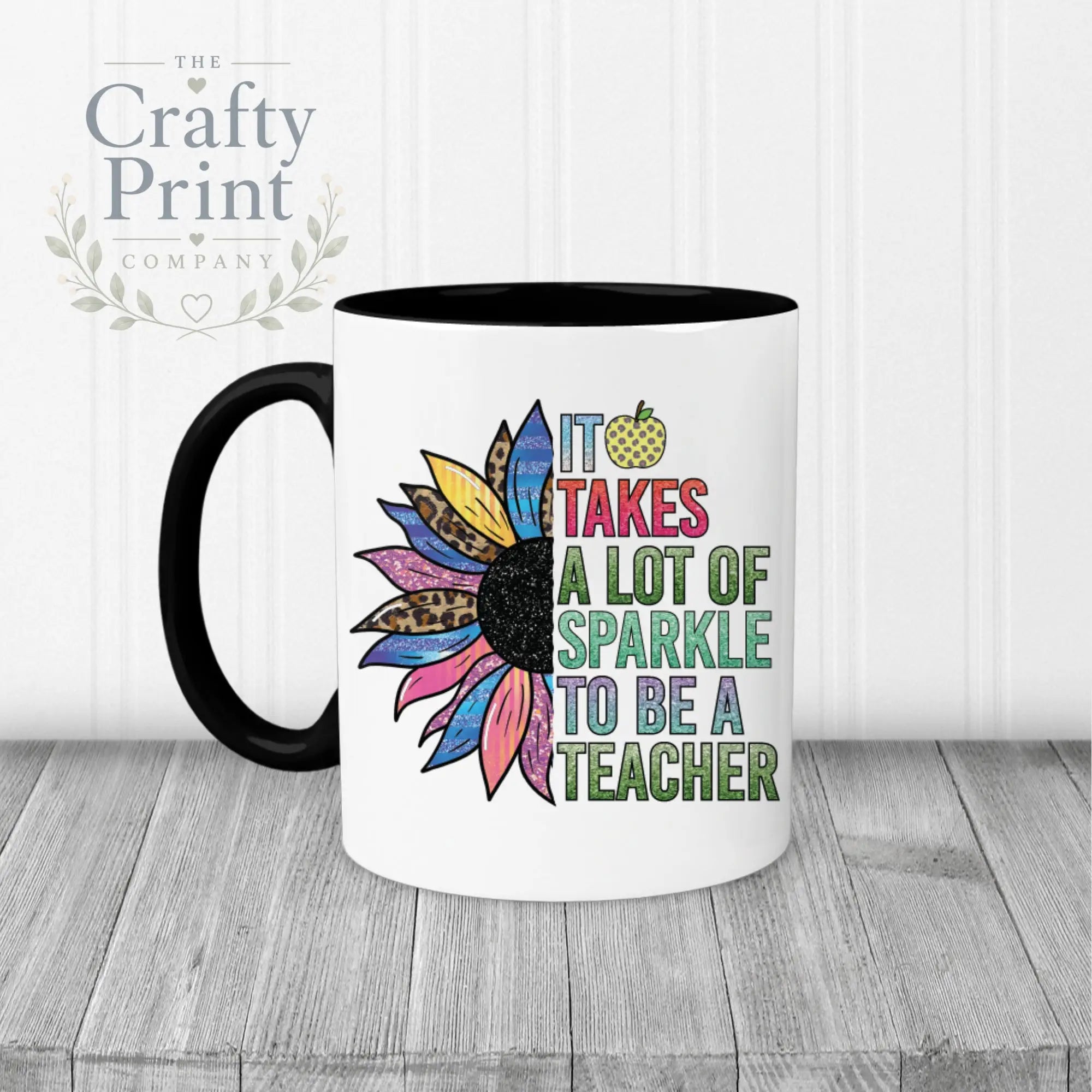 It takes a lot of sparkle to be teacher Mug - Black Handle
