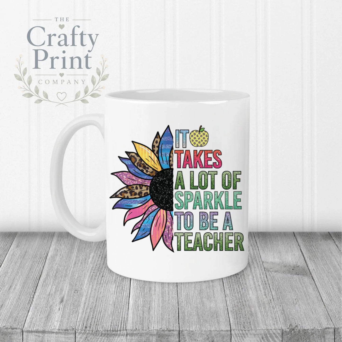 It takes a lot of sparkle to be teacher Mug - White Handle