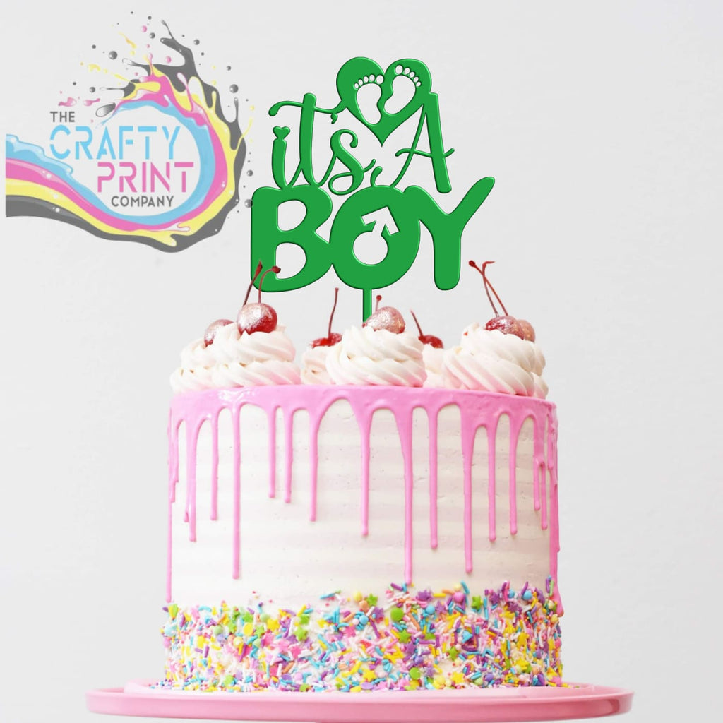 It’s a Boy Acrylic Cake Topper - Green