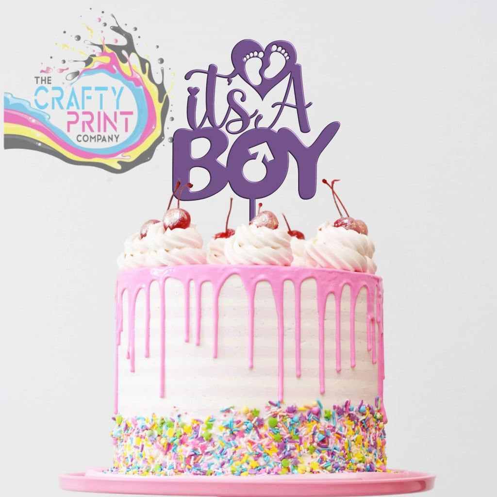 It’s a Boy Acrylic Cake Topper - Purple