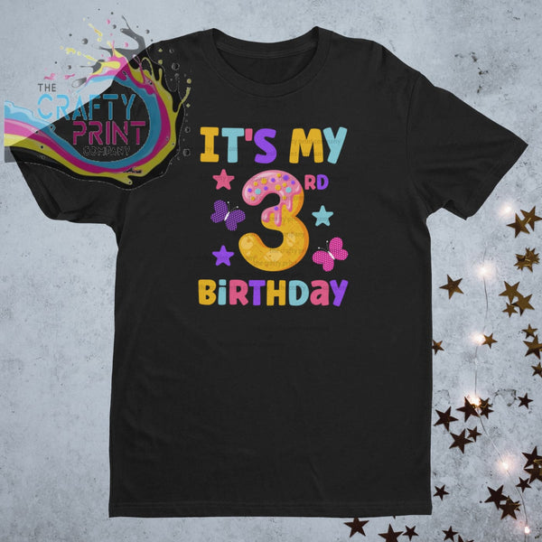 It’s my 3rd Birthday Donut Children’s T-shirt - Black -