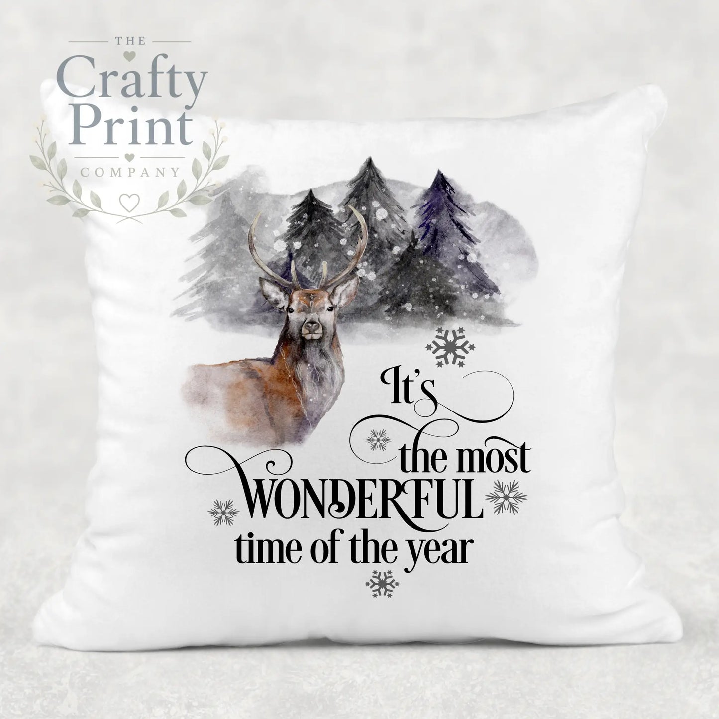 It’s the most wonderful time of Year Stag Cushion - Chair &