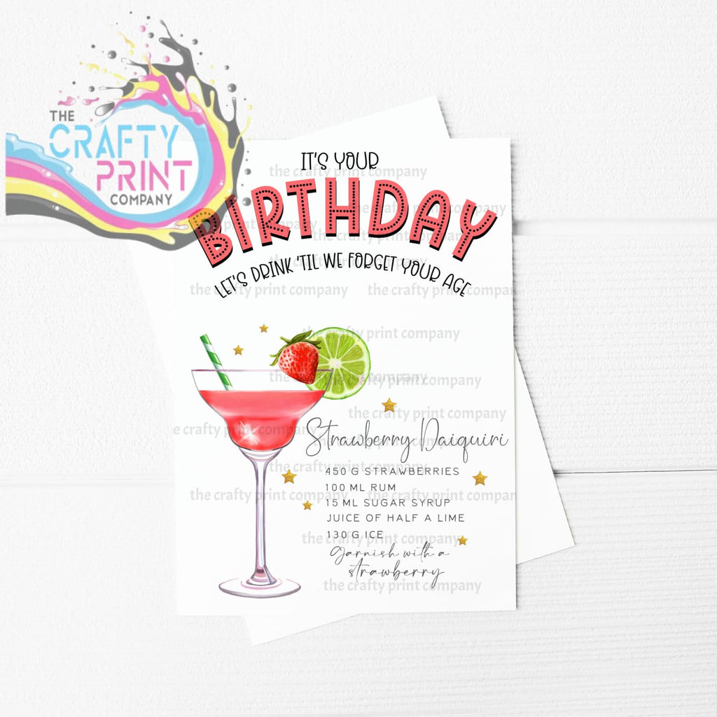 It’s Your Birthday Strawberry Daiquiri Cocktail Recipe A5
