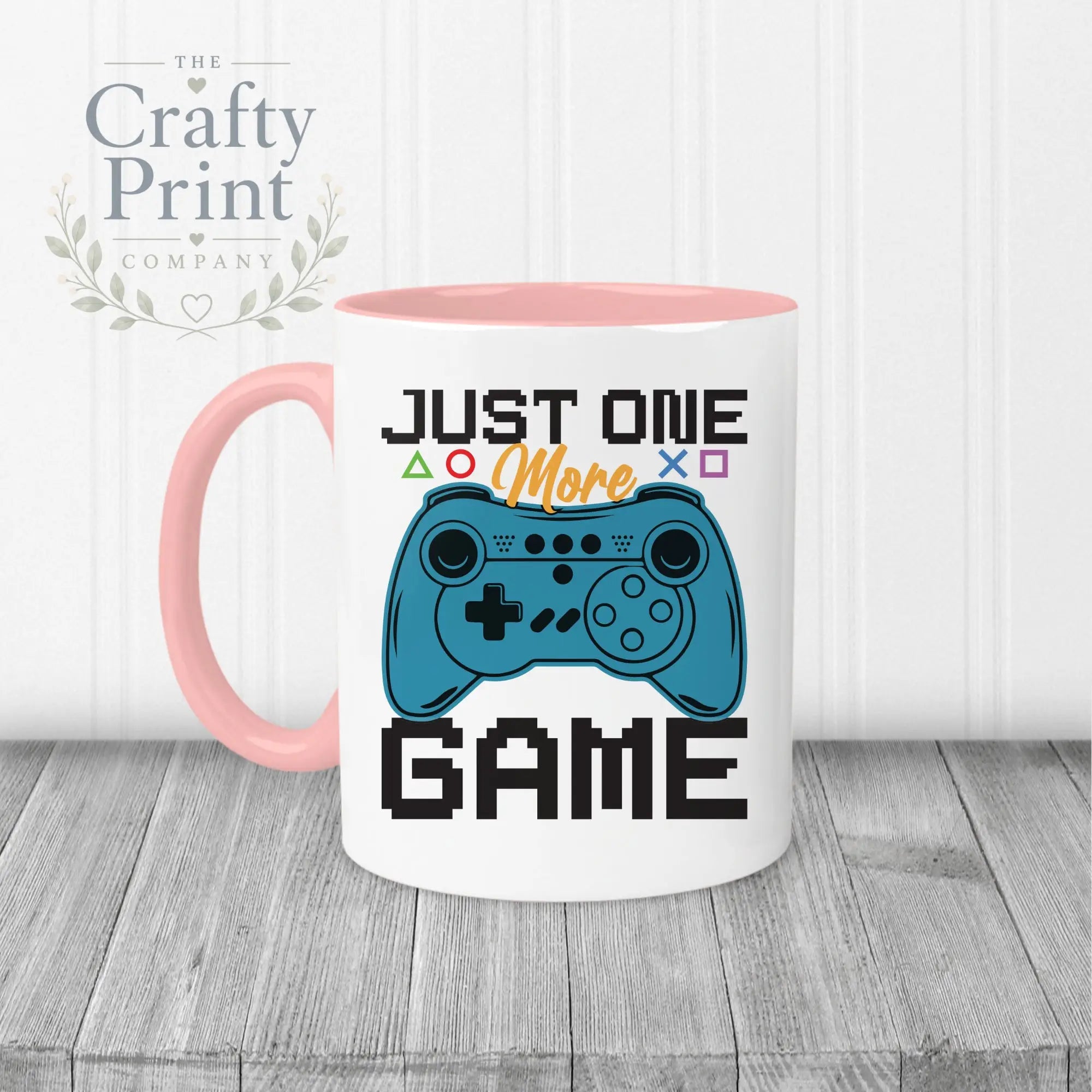Just One More Game Mug - Pink Handle & Inner - Mugs