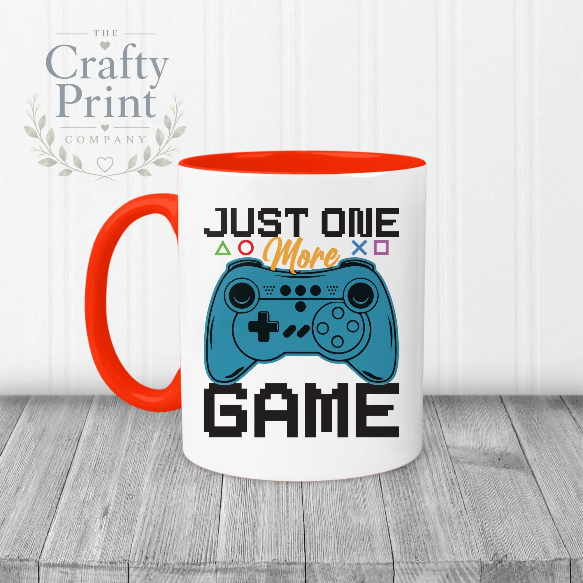Just One More Game Mug - Red Handle & Inner - Mugs