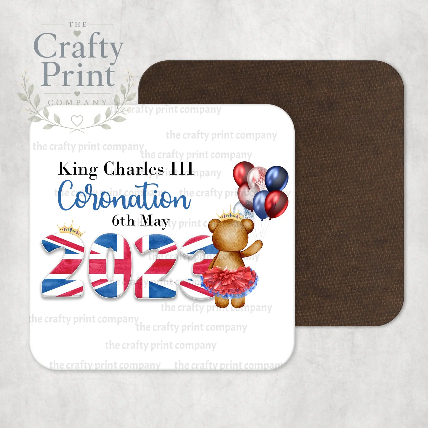 King Charles III Coronation 2023 Balloon Coaster - Girl