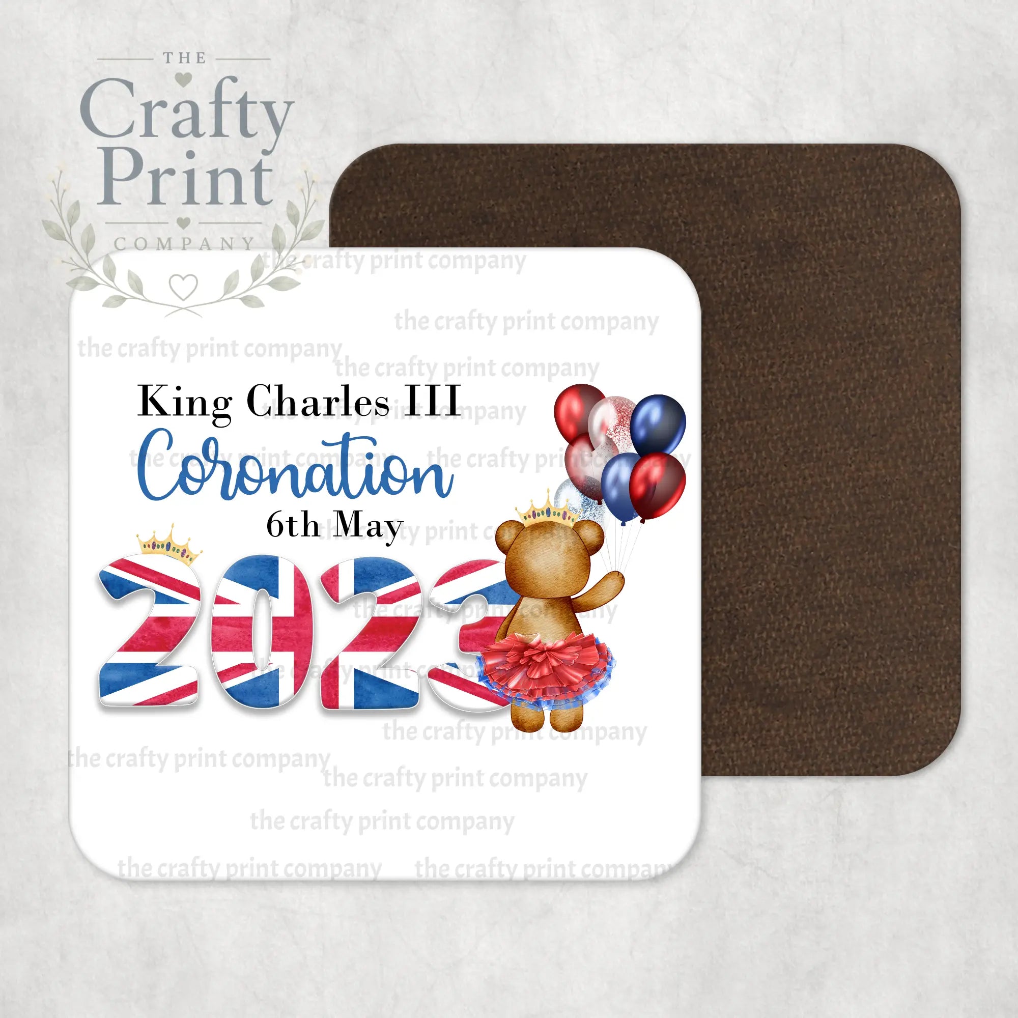 King Charles III Coronation 2023 Balloon Coaster - Girl