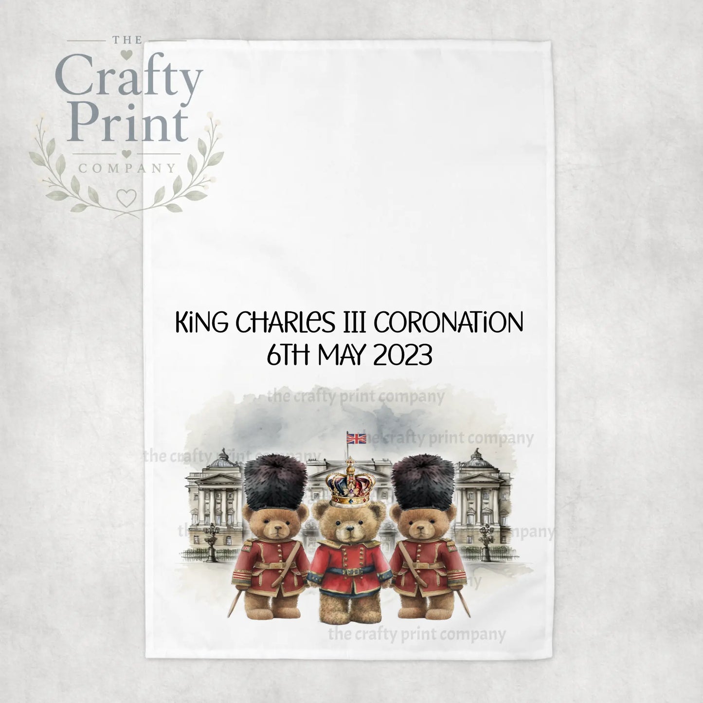 King Charles III Coronation Palace Bears Tea Towel