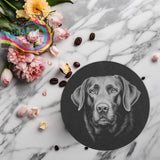 Labrador Engraved Slate Coaster - Round / 2