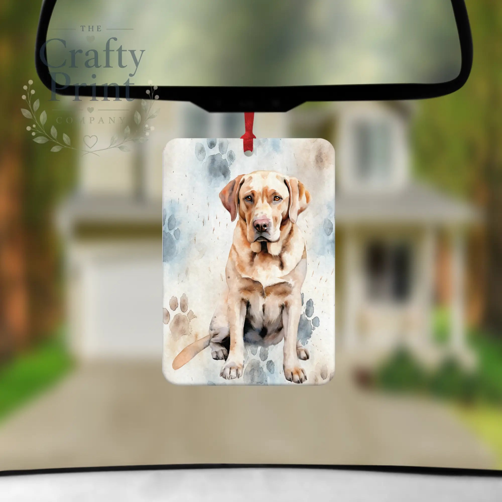 Labrador Paw Print Car Air Freshener - Vehicle Fresheners