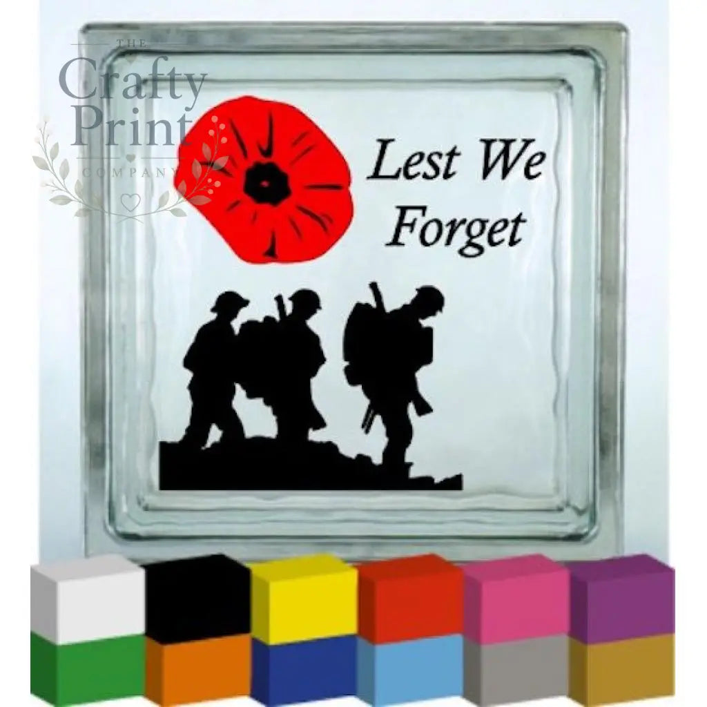 Lest we Forget Vinyl Decal Sticker - Decorative Stickers