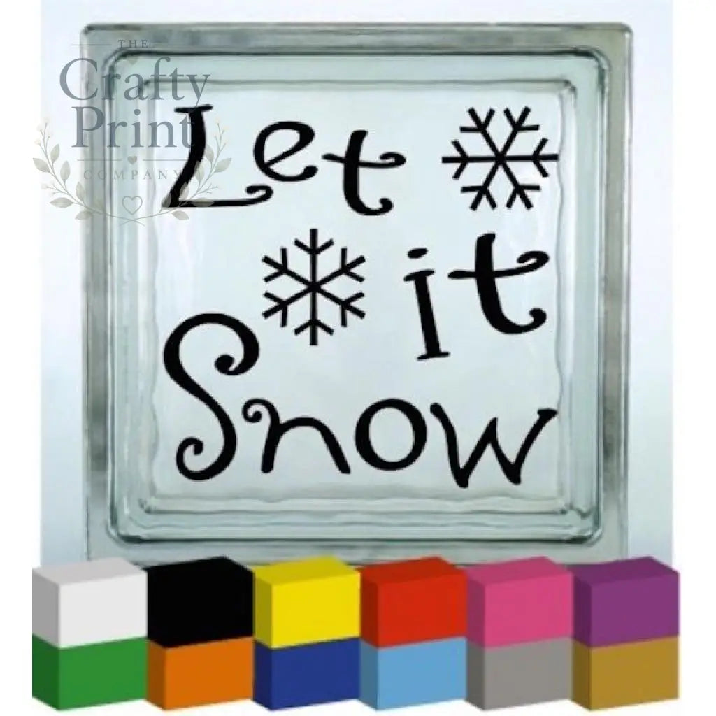 Let it Snow Vinyl Decal Sticker - Decorative Stickers