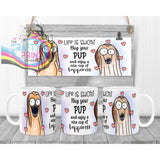 Life is short Hug your Pup Afghan Hound Mug - White Handle