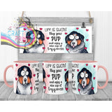 Life is short Hug your Pup Bernese Mountain Dog Mug - Pink