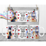Life is short Hug your Pup Scottie Dog Mug - White Handle &