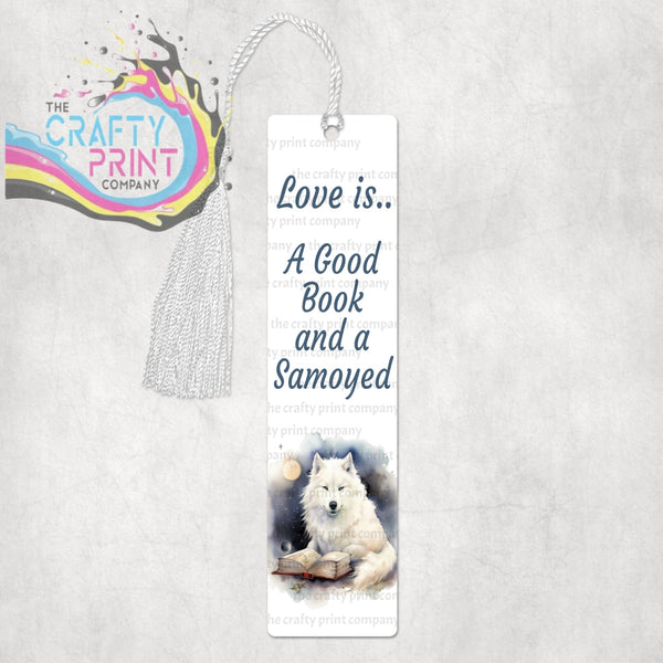 Love is A Good Book and a Samoyed Bookmark - 2 - Bookmarks