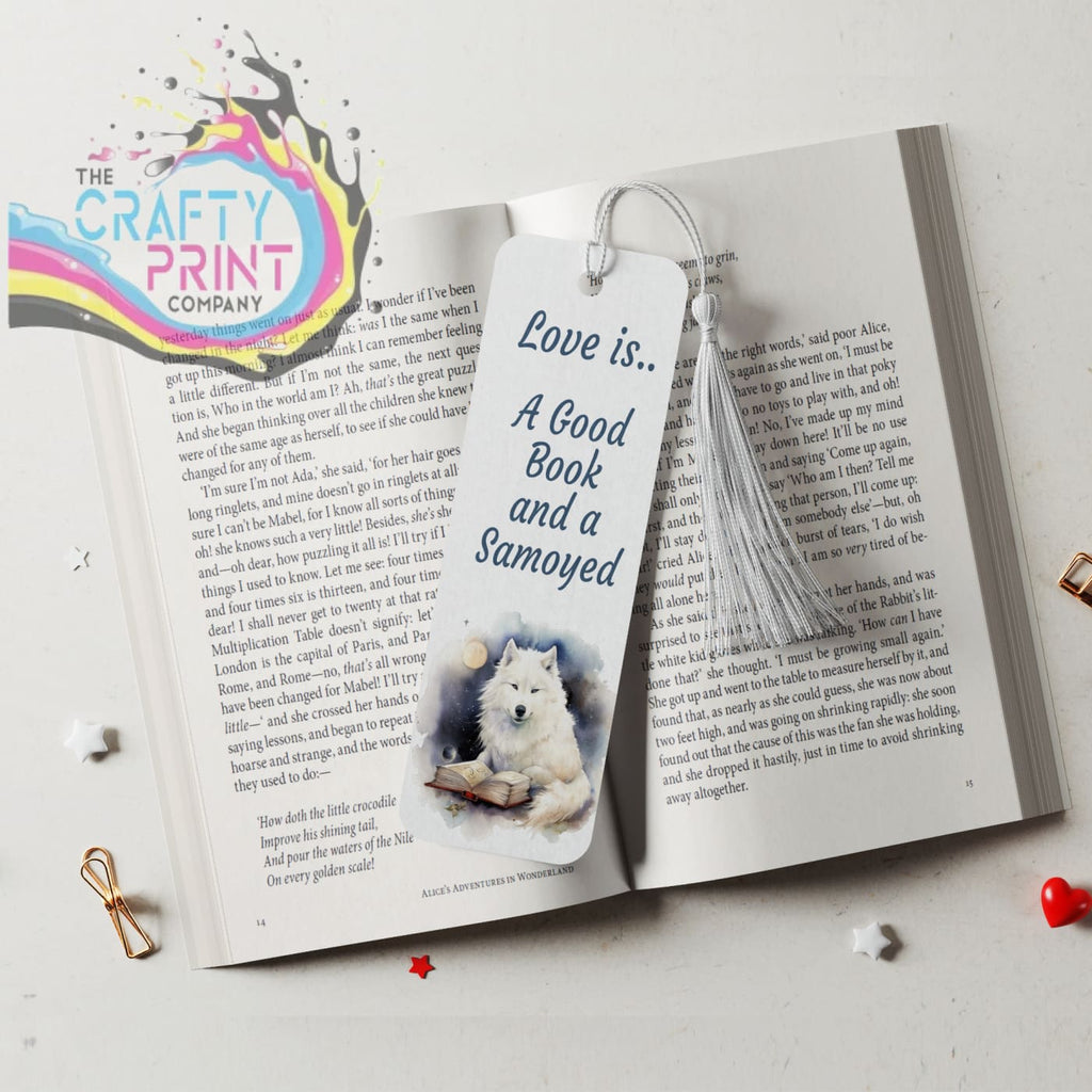 Love is A Good Book and a Samoyed Bookmark - 2 / Fabric
