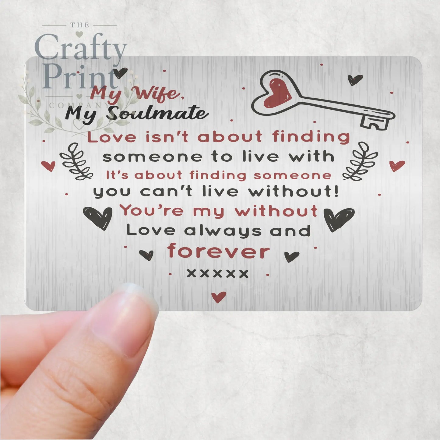 Love isn’t about finding someone to live with Card