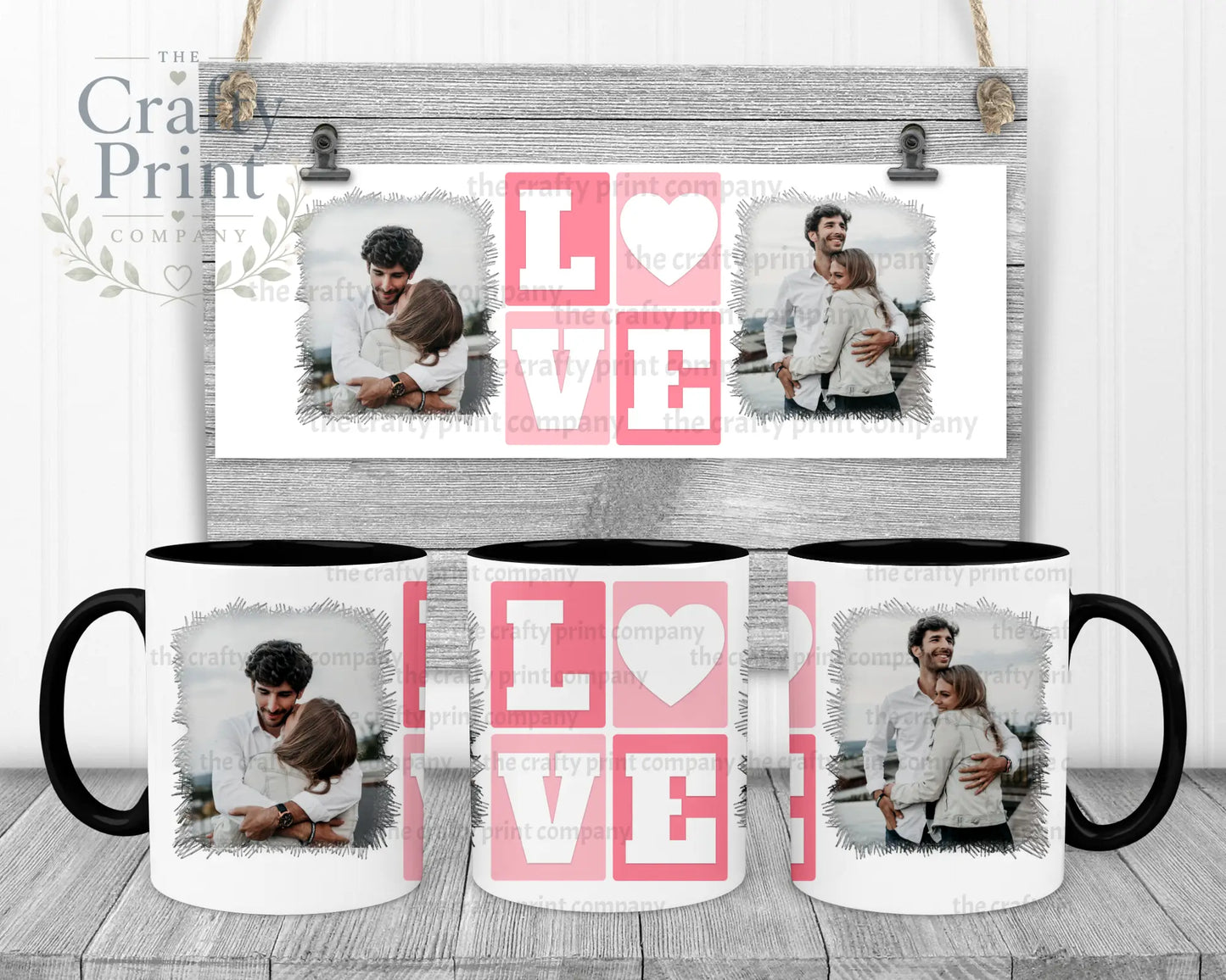 Love Photos Mug - Black Handle & Inner - Mugs