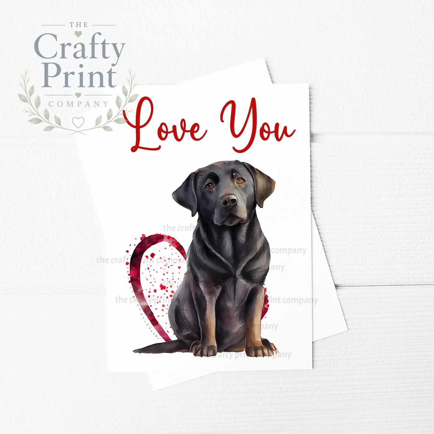 Love You Labrador Valentine’s A5 Card - Greeting & Note