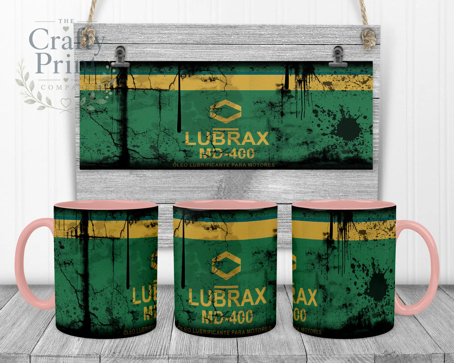 Lubrax Dirty Mug - Pink Handle & Inner - Mugs
