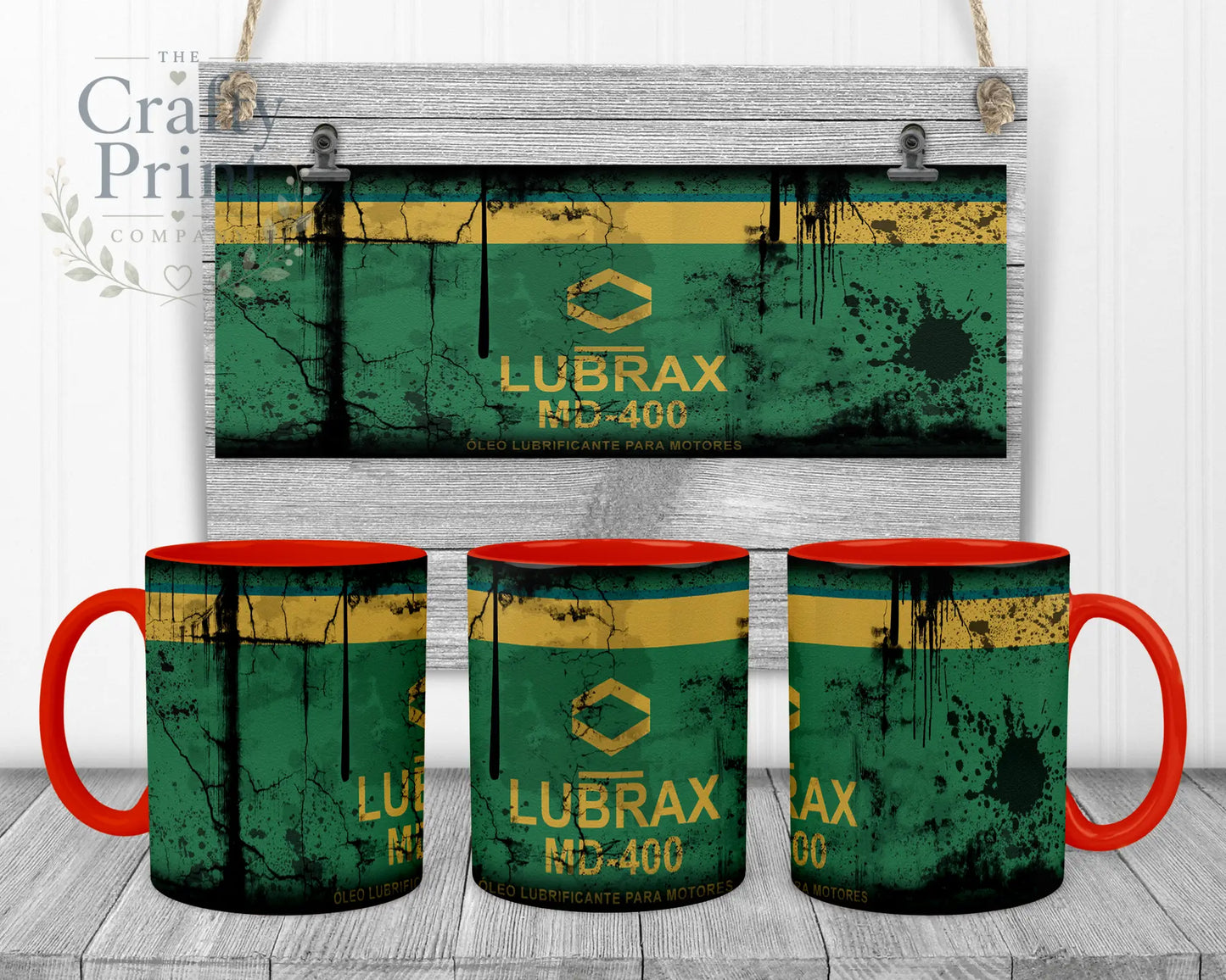 Lubrax Dirty Mug - Red Handle & Inner - Mugs
