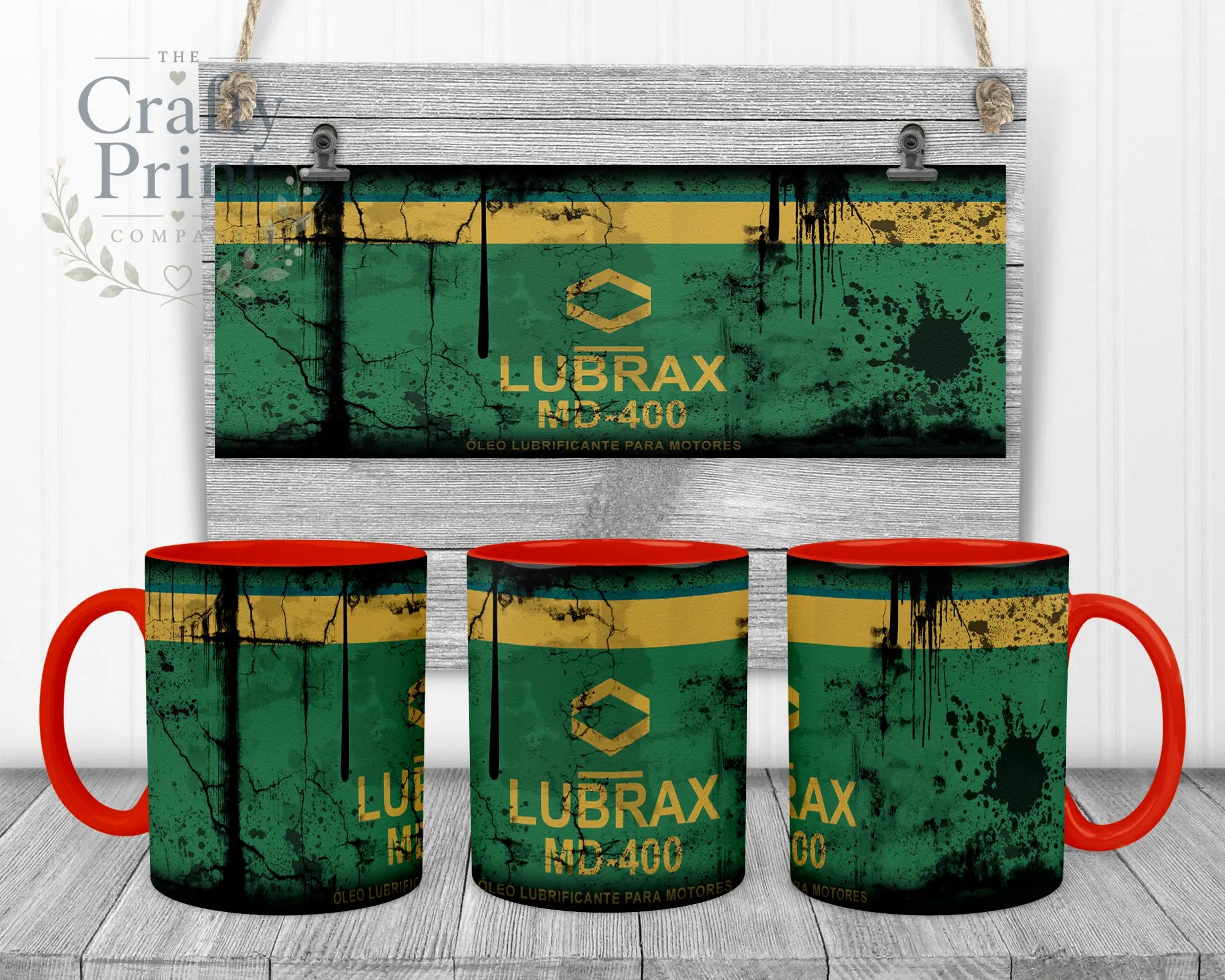 Lubrax Dirty Mug - Red Handle & Inner - Mugs