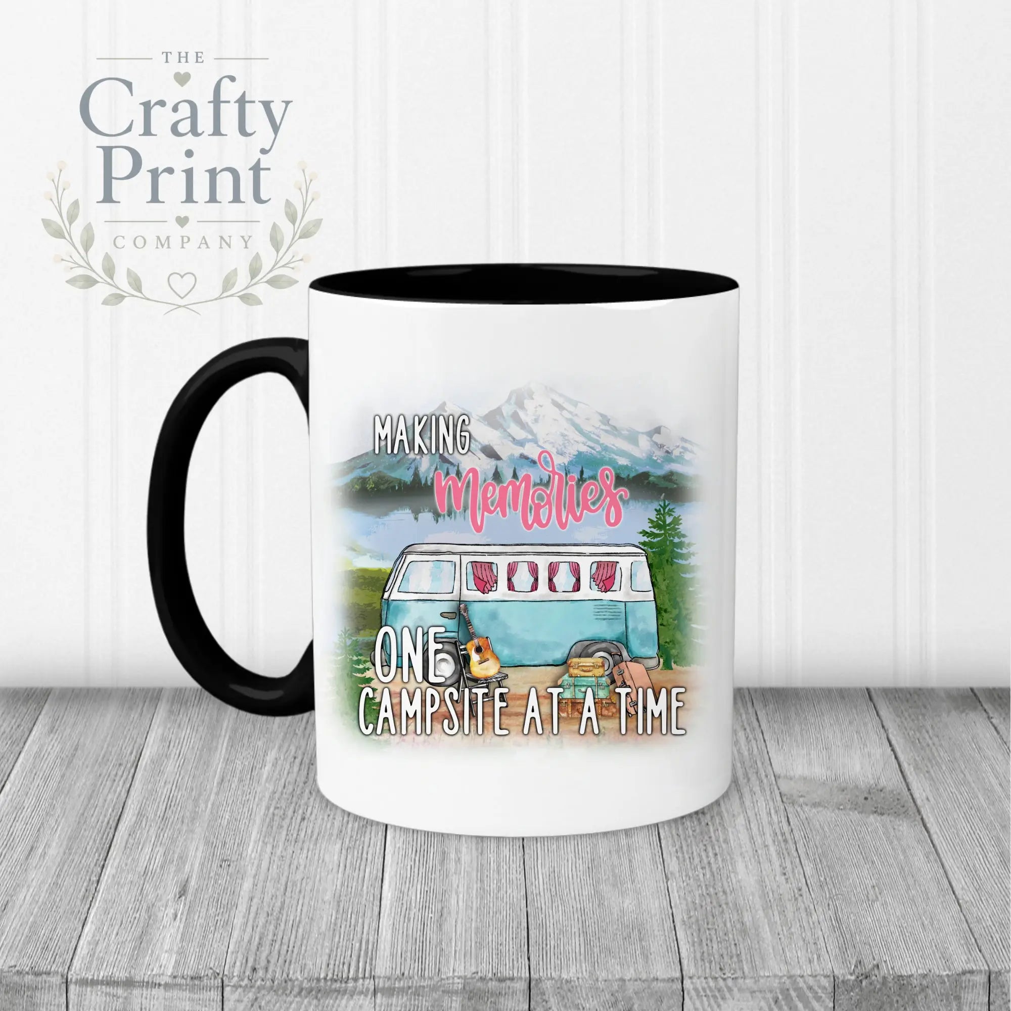 Making memories one campsite at a time Mug - Black Handle &