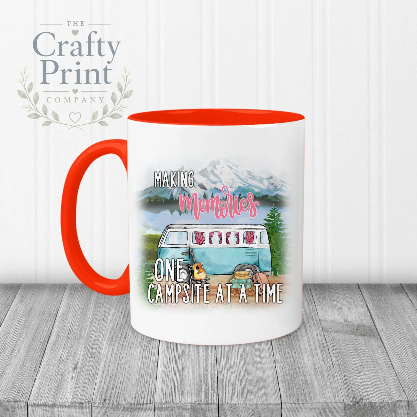 Making memories one campsite at a time Mug - Red Handle &