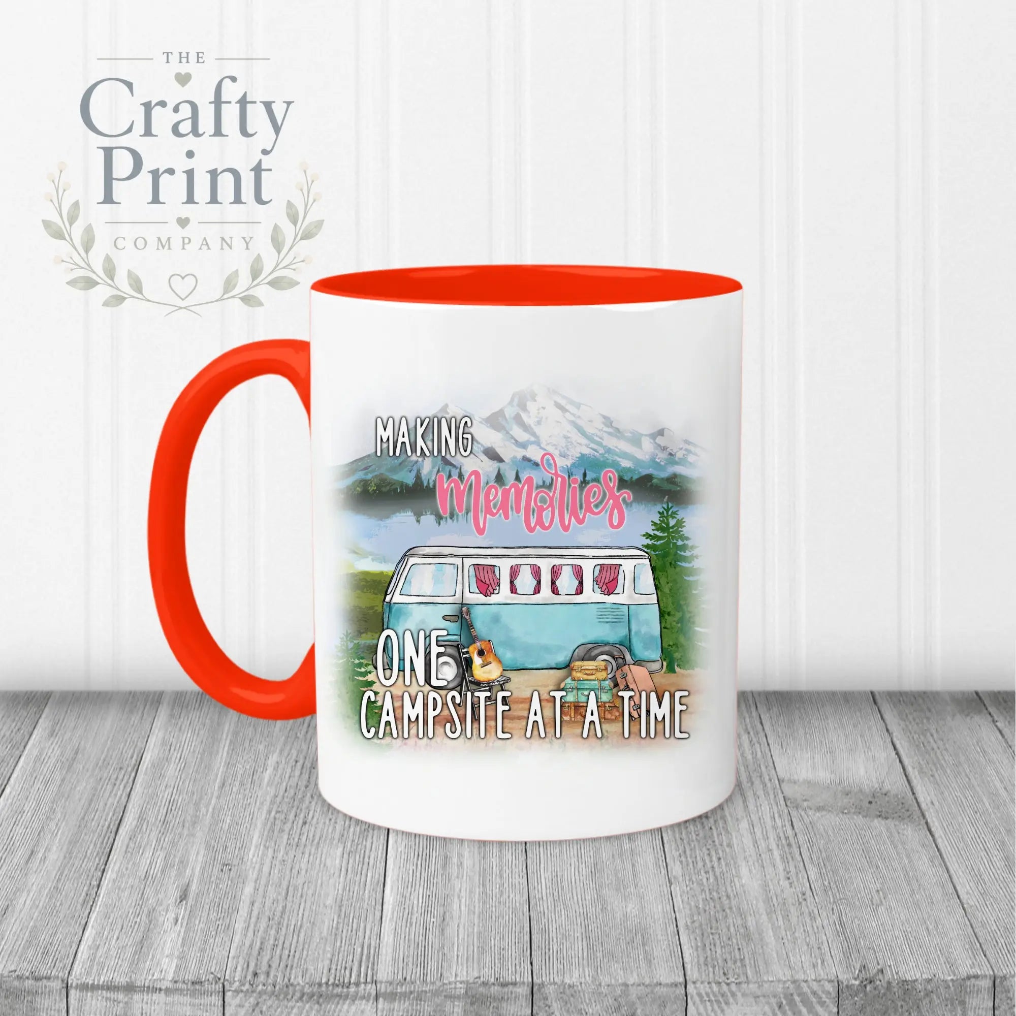 Making memories one campsite at a time Mug - Red Handle &