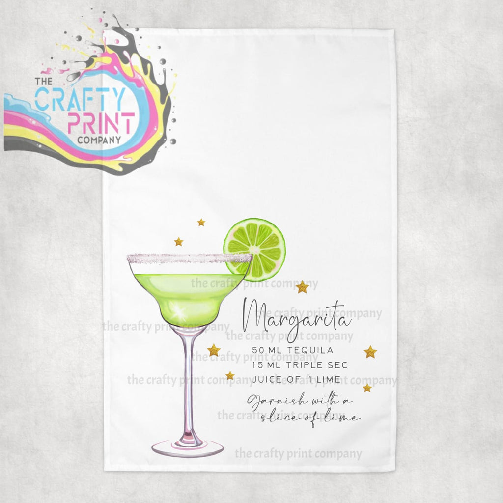 Margarita Cocktail Recipe Tea Towel - Kitchen Towels