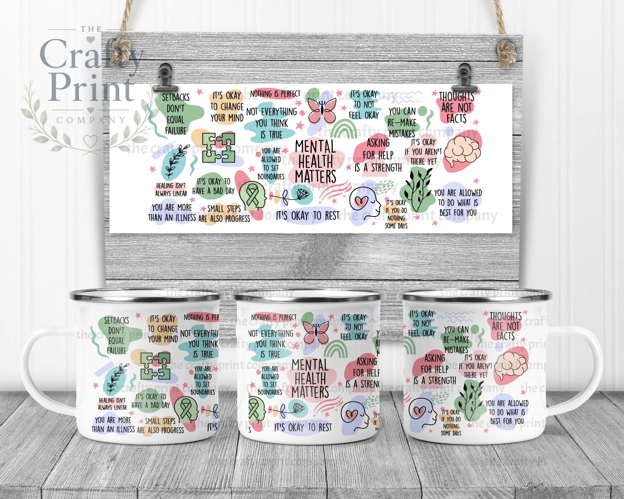 Mental Health Matters Mug - Enamel - Mugs