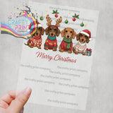 Merry Christmas Dachshund DTF Print - Posters Prints &