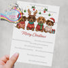 Merry Christmas Dachshund Sublimation Print - Posters
