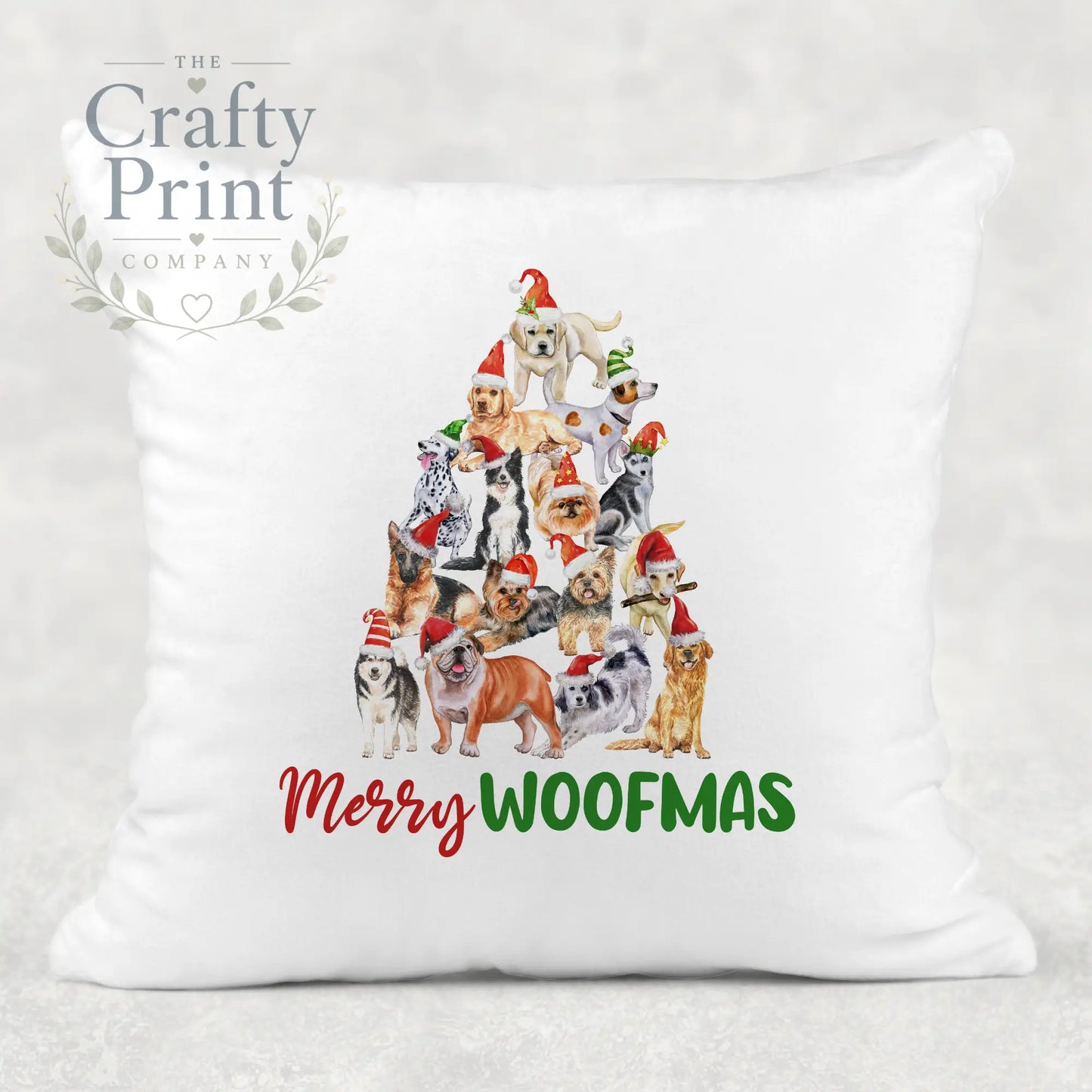 Merry Woofmas Cushion - Chair & Sofa Cushions