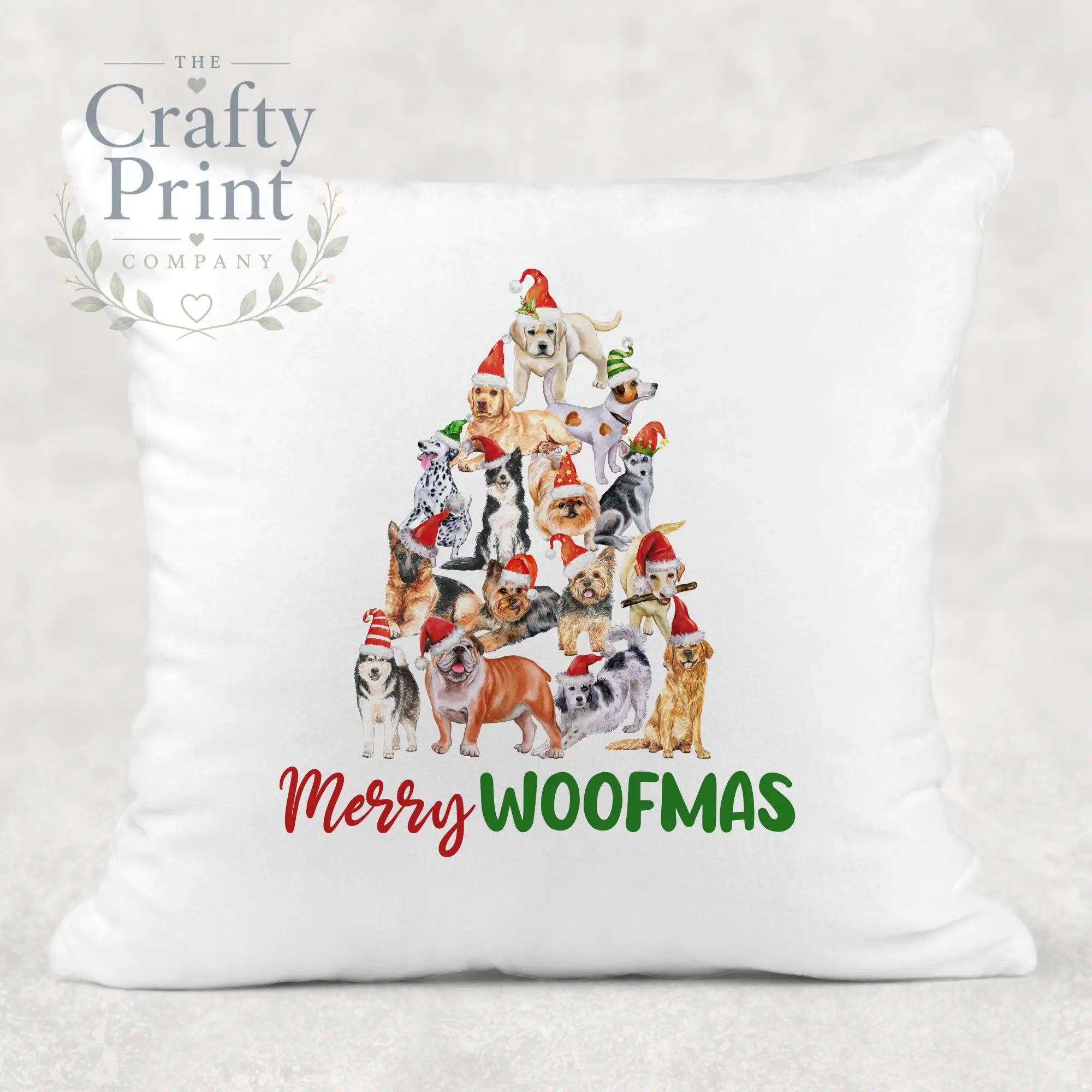 Merry Woofmas Cushion - Chair & Sofa Cushions