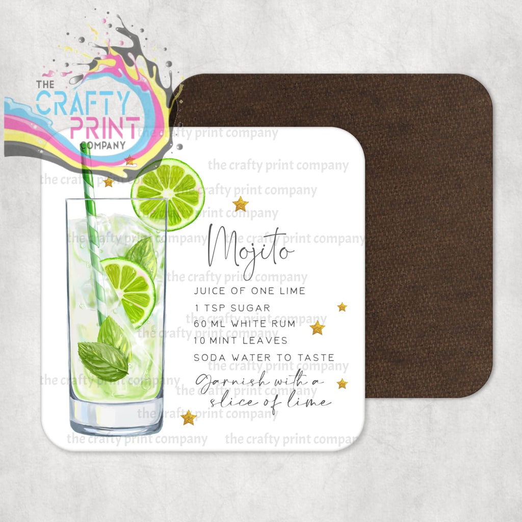 Mojito Cocktail Recipe Coaster - Coasters