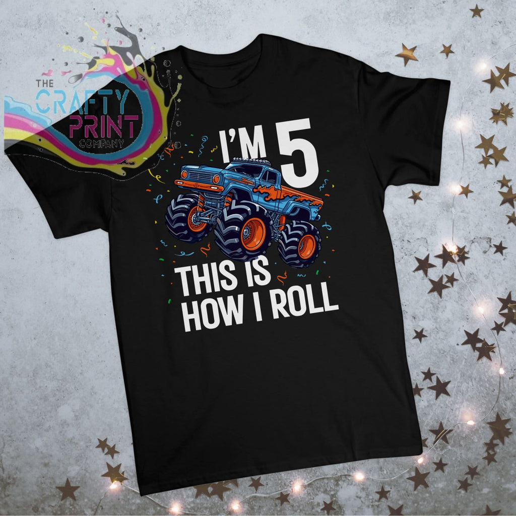 Monster Truck Birthday Children’s T-shirt - Black - Shirts