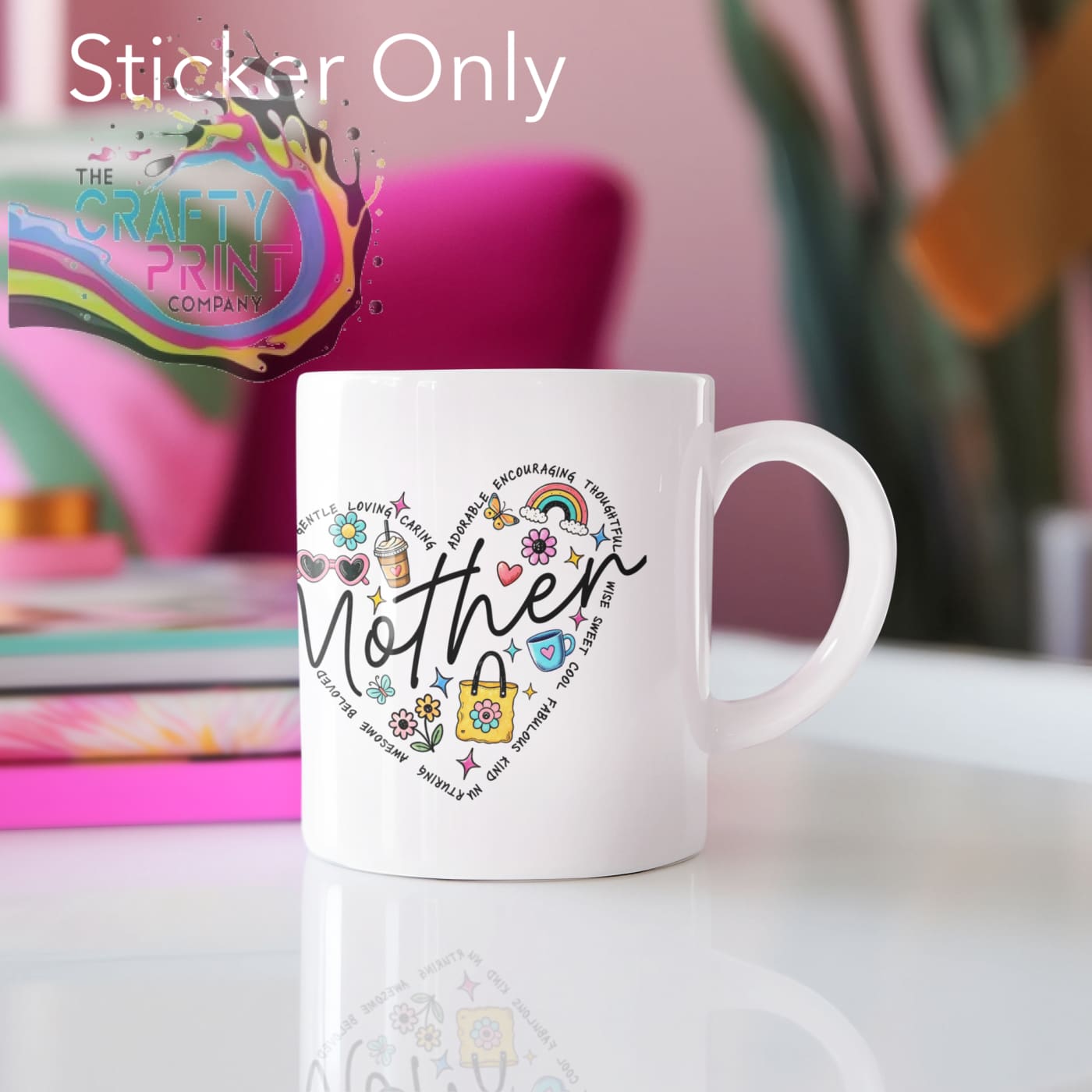 Mother Heart UV DTF Sticker | Mother’s Day Mug Decal