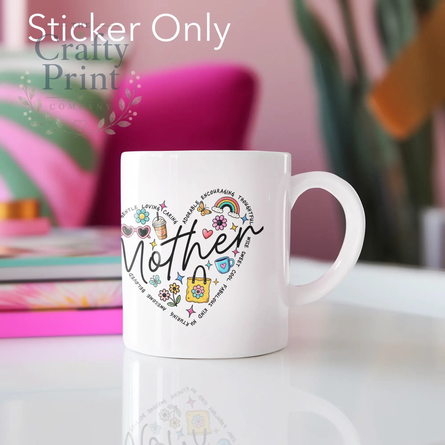Mother Heart UV DTF Sticker | Mother’s Day Mug Decal