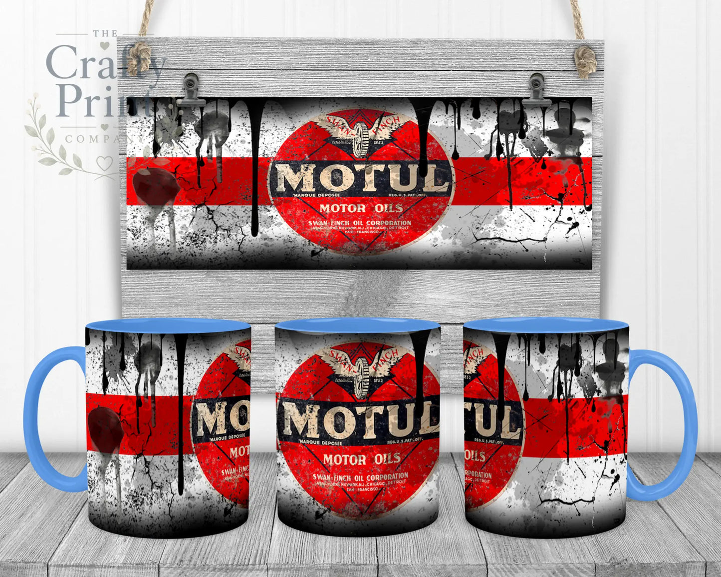 Motol Dirty Mug - Blue Handle & Inner - Mugs