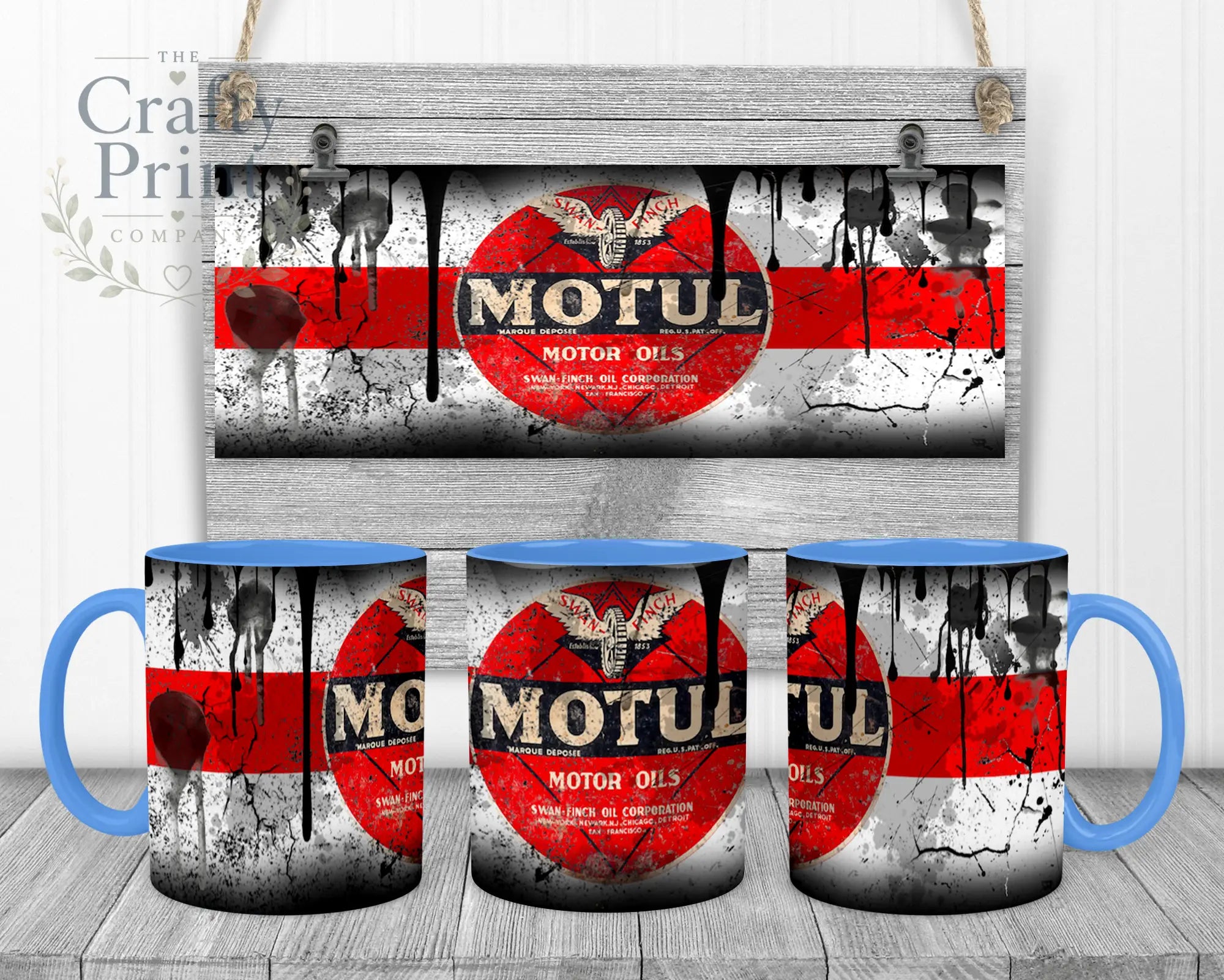 Motol Dirty Mug - Blue Handle & Inner - Mugs