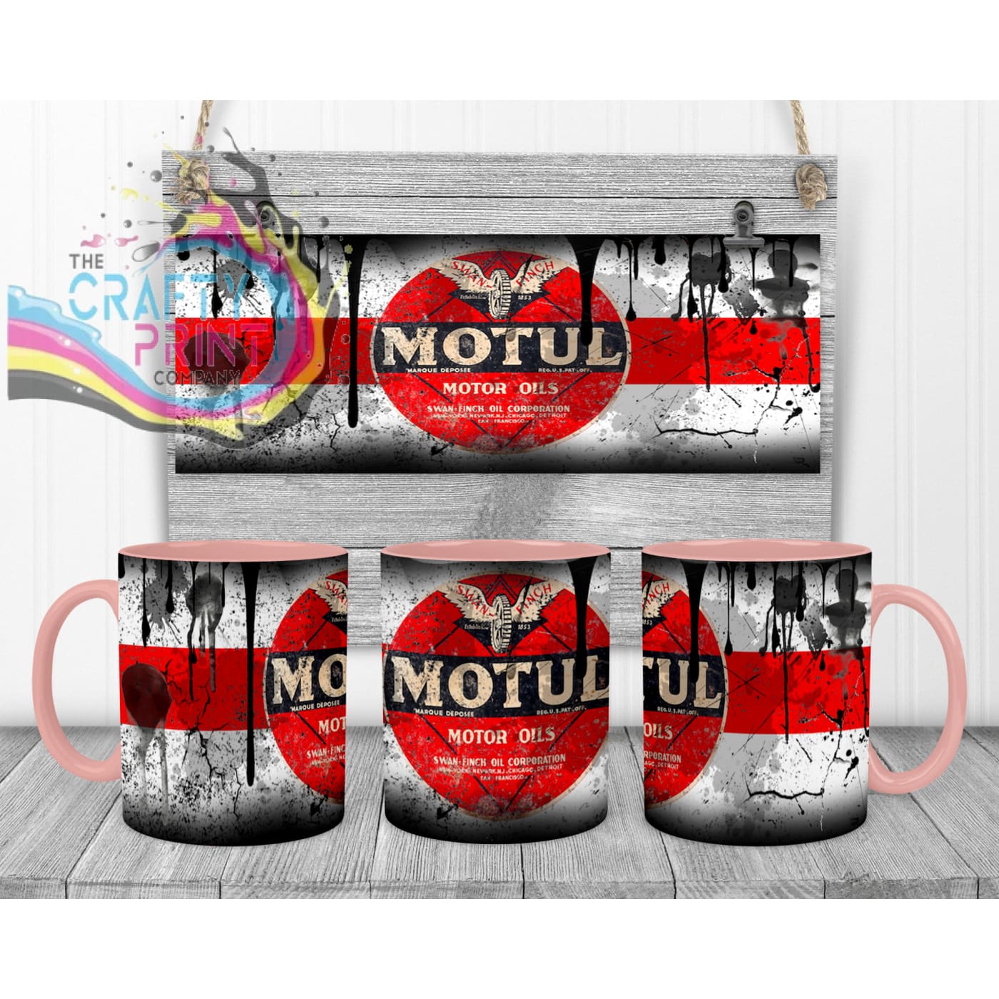 Motol Dirty Mug - Pink Handle & Inner - Mugs