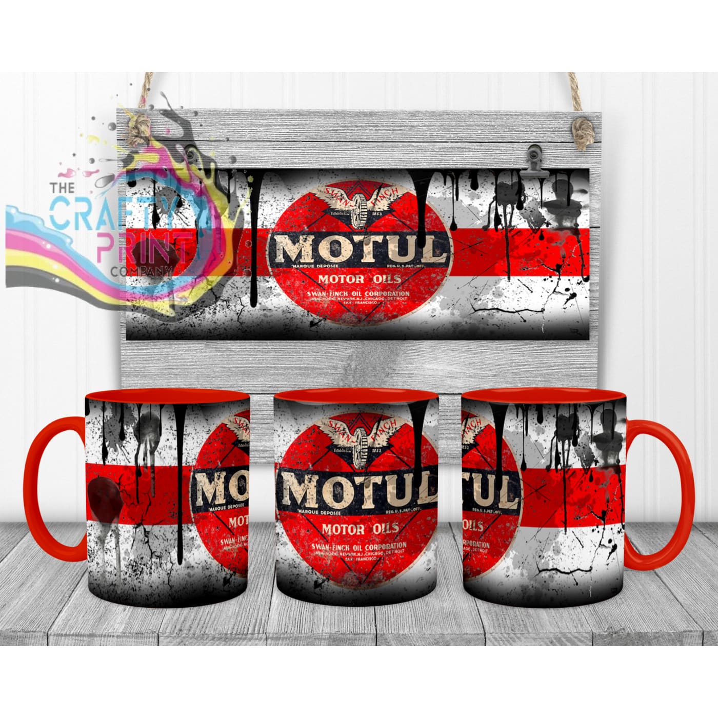 Motol Dirty Mug - Red Handle & Inner - Mugs