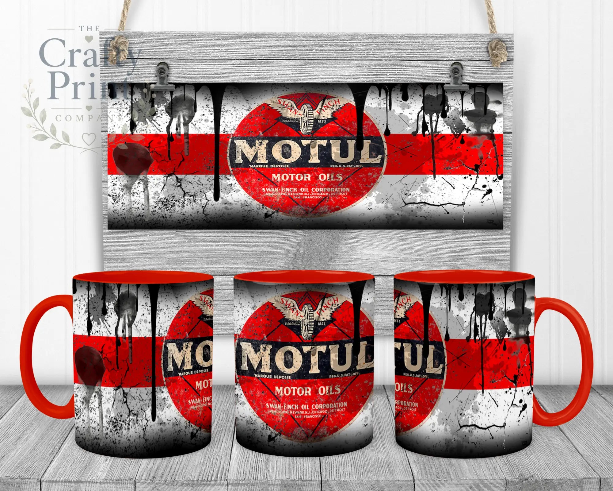 Motol Dirty Mug - Red Handle & Inner - Mugs