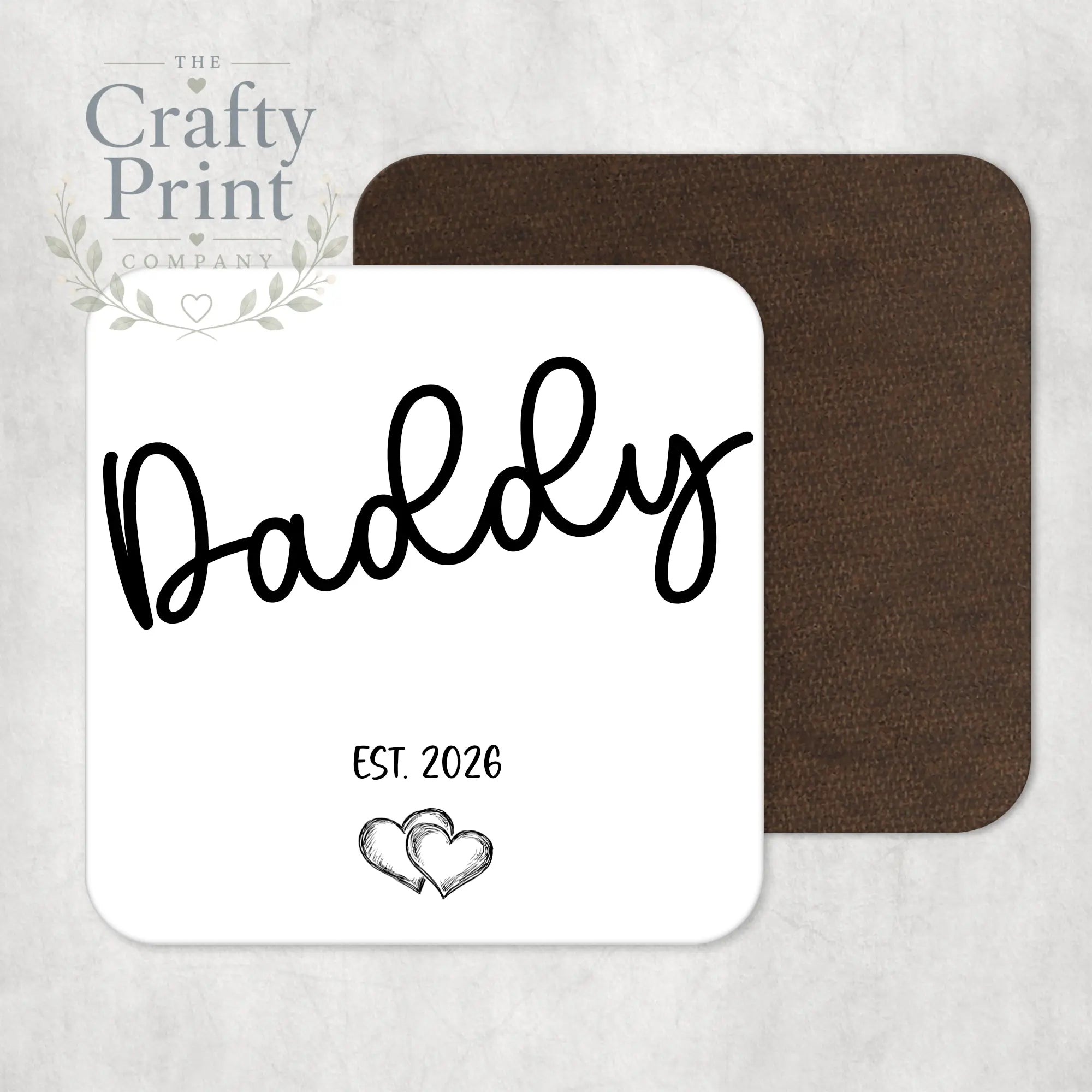 Mummy Est 2026 / Daddy Gift Set - Coaster - Giving