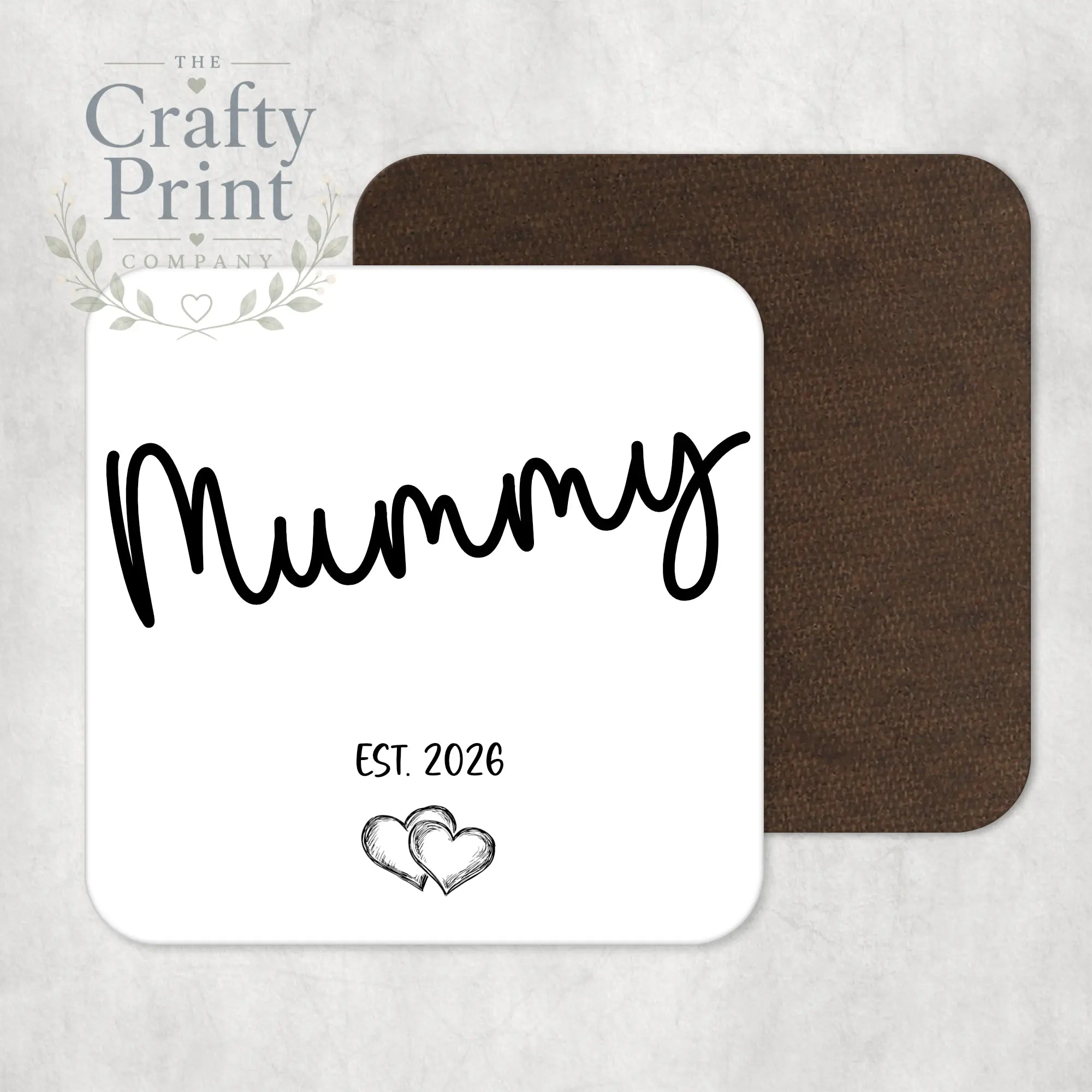Mummy Est 2026 / Daddy Gift Set - Coaster - Giving